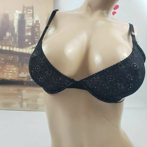 Victoria's Secret Very Sexy Black Lace Mesh Side Straps Plunge Bra 32 DDD NWT